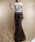 Feather Tassel Rivet Wide Belt